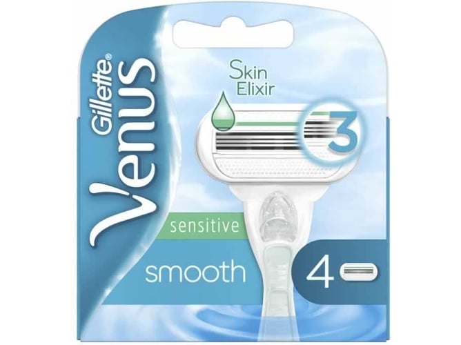 Recargas Láminas de Afeitar GILLETTE Venus Smooth Sensitive x 4