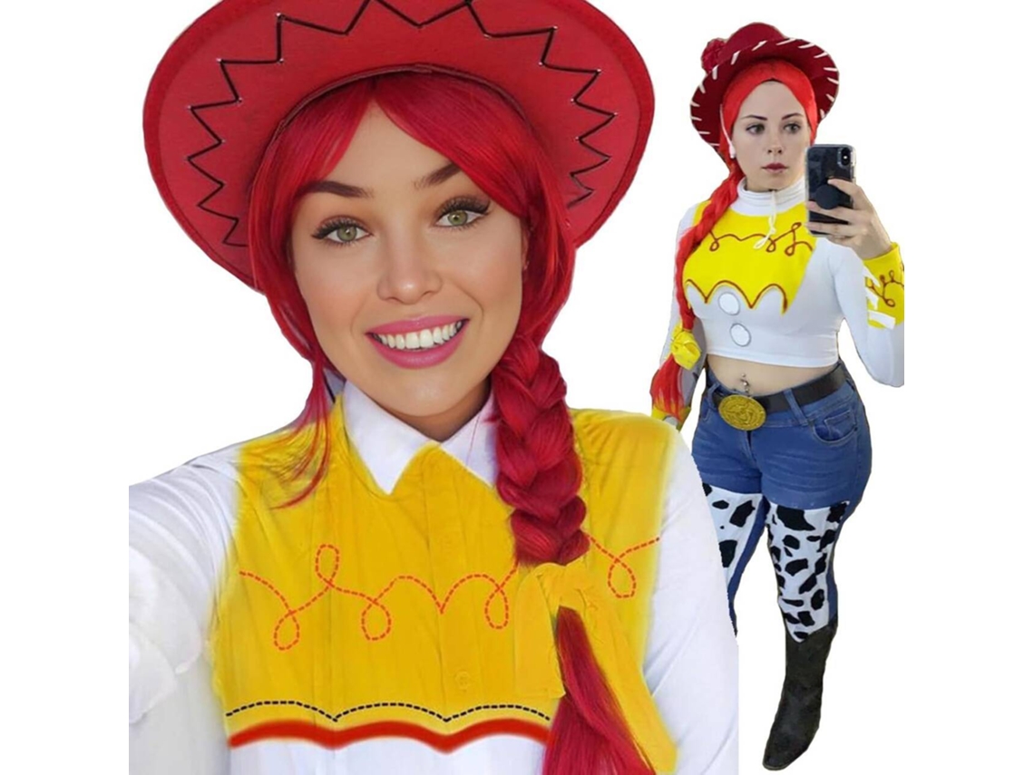 Jesse De Toy Story, Pelirroja Y Con Una Trenza, Es Perfecta Para Fiestas, Halloween, Cosplay Y Eventos Temáticos De Películas.