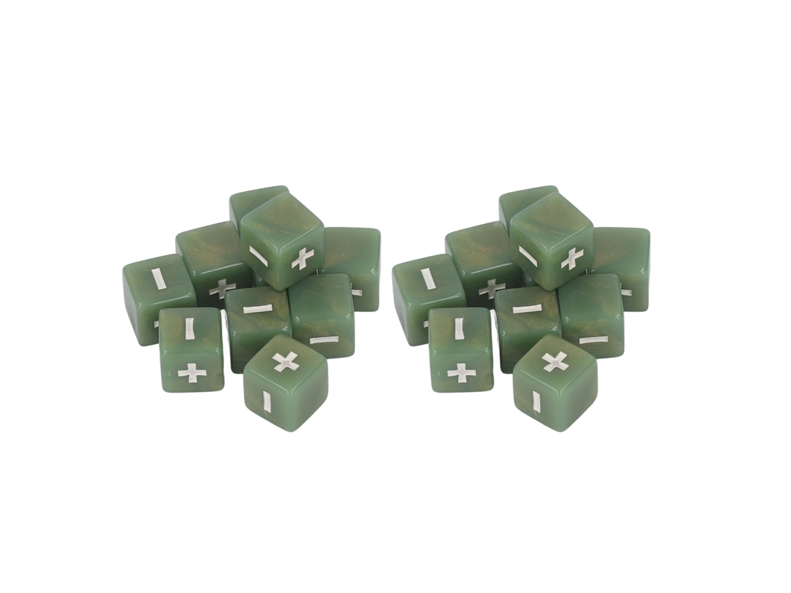 Juego De 20 Dados Con Signos De Suma Y Resta, 16 Mm, Para La Enseñanza De Matemáticas En La Primera Infancia, Color Verde Claro.