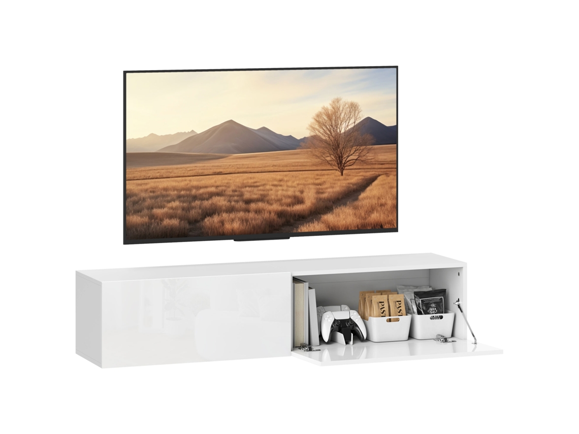 Soporte Tv 45-65 Pulgadas 2 Puertas 140cm Blanco