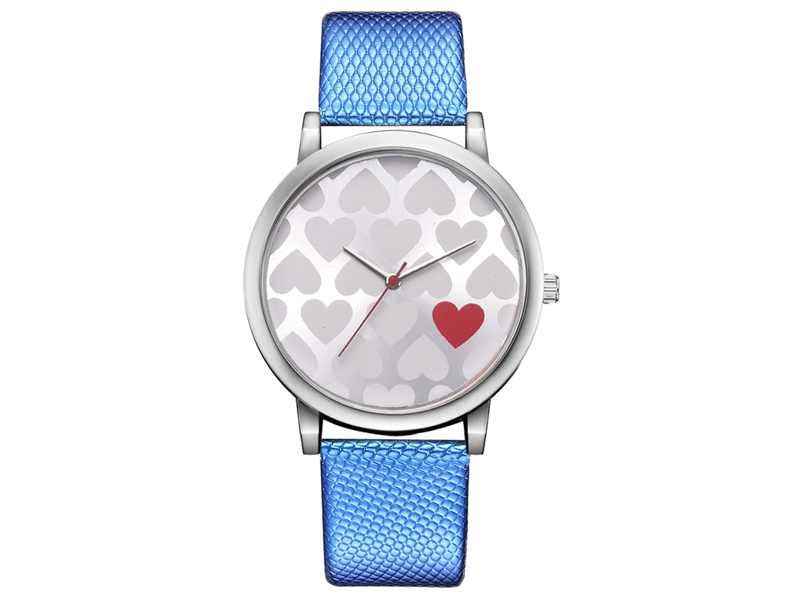 Reloj De Cuarzo Para Mujer Con Correa De Piel Sintética Y Brillantes Diamantes De Imitación - Negro A La Moda