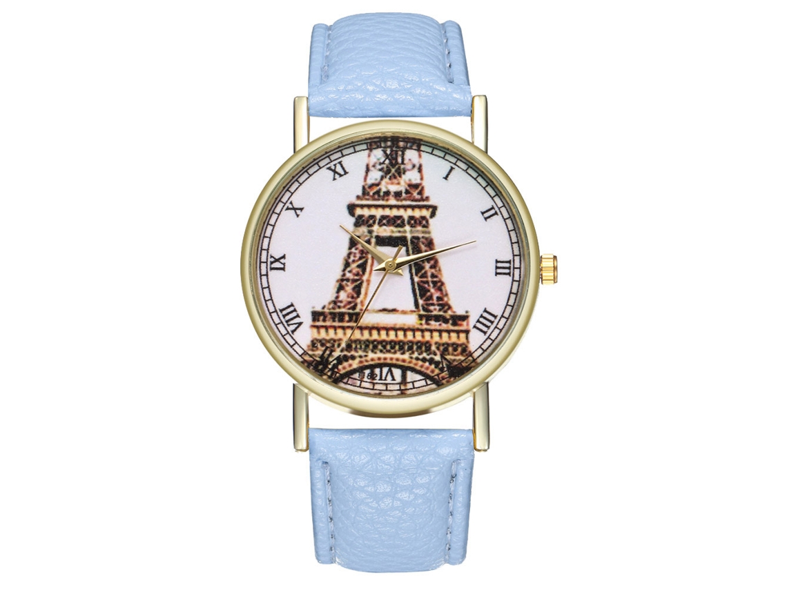 Reloj De Pulsera Unisex Clásico, Informal Y Elegante De Cuarzo, Regalo De Moda, Azul Claro