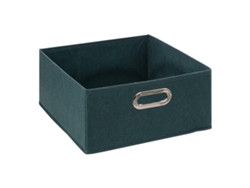 5five - cesta de terciopelo mix n modul 31x15cm azul petróleo