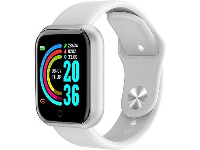 Smartwatch LKS Unisexo IP67 Bluetooth Android/iOS (Blanco)