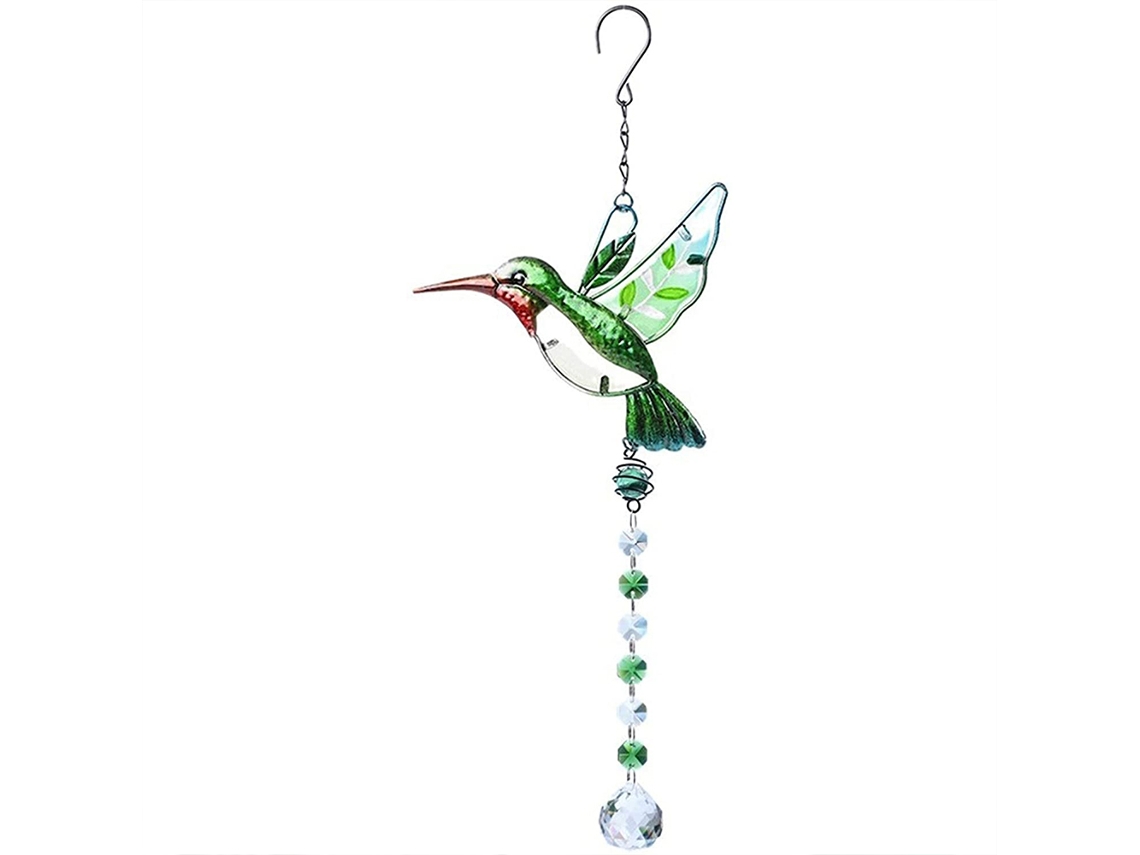Colgante atrapasol de colibrí de cristal, decoración para interiores y exteriores, regalo de jardín Kofihety