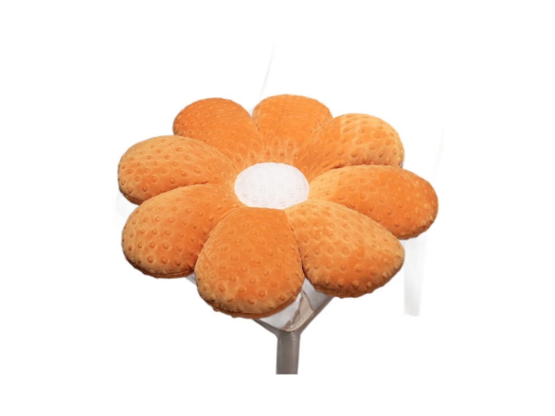 Almofada de Chão de Pelúcia Bolinhas com Estampa de Margarida Estilo Escandinavo Azul CHABERLU
