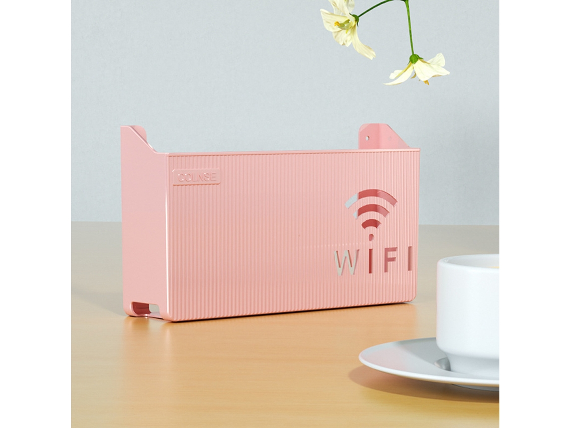 Caja de almacenamiento con estante para enrutador inalámbrico Wifi, organizador de pared ABS