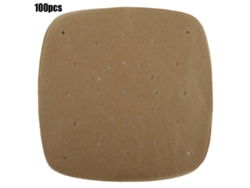 Revestimientos de papel perforado cuadrados de 7.5 pulgadas para freidora de aire, para cocinar al vapor (color natural)