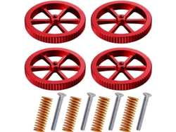 4 Tuercas De Aluminio Para Ender 3/3 Pro/3 V2, 5/5 Plus/pro, Cr 20 Con 4 Resortes - Rojo