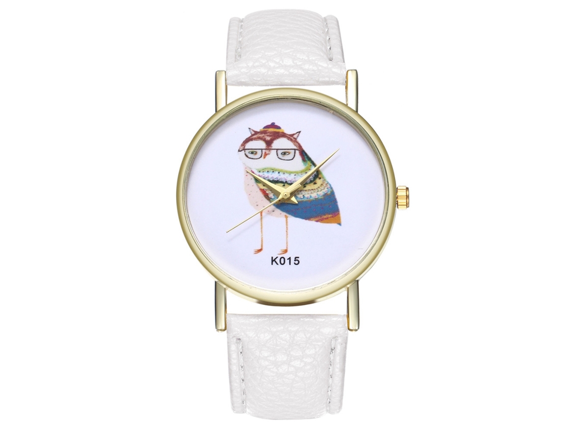 Reloj De Cuarzo Informal Para Hombre Y Mujer Con Correa De Piel Sintética Blanca.