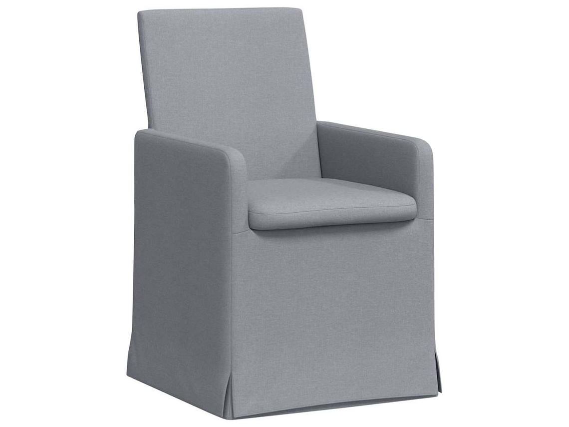 Juego de 2 sillas de comedor gris claro en tela 57x67x95 cm MAISON EXCLUSIVE