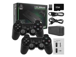 Consola de juegos retro clásica M8, consola de video 4K, 64 GB, 10000 joysticks familiares, controladores inalámbricos de 2.4 G para GBA, PS1 y GOKOCO.