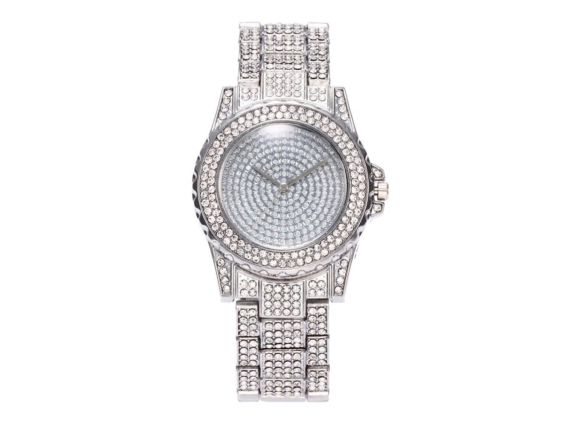 Reloj De Pulsera De Acero Inoxidable Para Mujer Con Brillantes Diamantes De Imitación, Esfera De Cuarzo, Moda De Lujo.