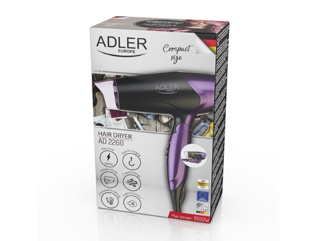Adler Ad 2260 Secador de pelo 1600 W Negro Morado