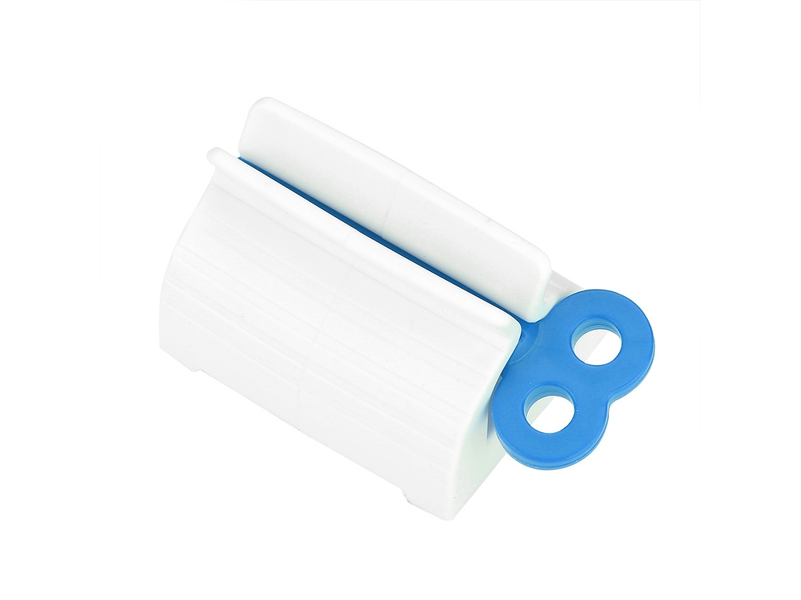 Dispensador De Pasta De Dientes Con Mango Giratorio, Soporte Multifuncional Para Baño En Abs Azul.