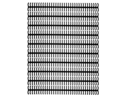 10 Anillas De Plástico Separables De 12 Mm Con 34 Agujeros Para Encuadernación, Color Negro.