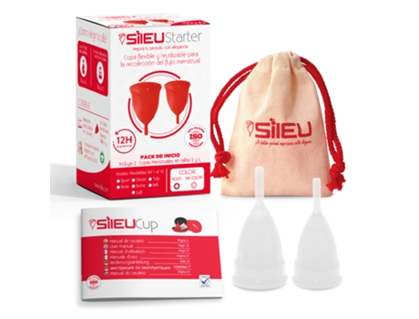 Copa Menstrual SILEU Starter Copa Menstrual SILEU Tulip (Talla: S+L - Transparente)