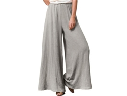 2026-pantalones Anchos Para Mujer Con Cintura Elástica Sueltos Y Casuales De Mezcla De Algodón Talla M-3xl