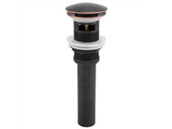 Desagüe emergente para lavabo de baño de latón G1 1/4 con fugas (orbe)