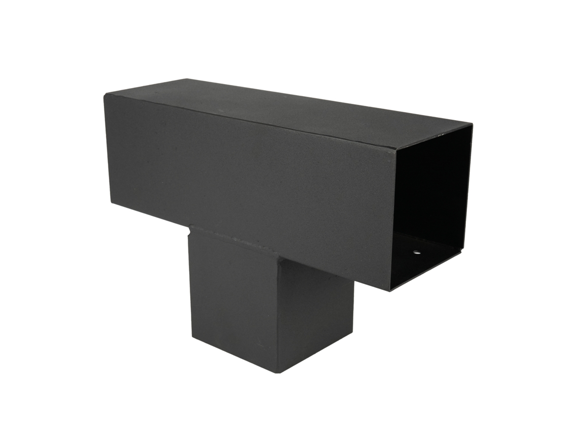 Extensión de Pérgola Negra para Vigas de 12 x 12 cm, Modelo Cubo, Pieza Wovar