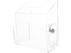 Urna De Votación De Acrílico Transparente Con Cerradura, Caja De Donaciones Compacta Para Colectas Benéficas.