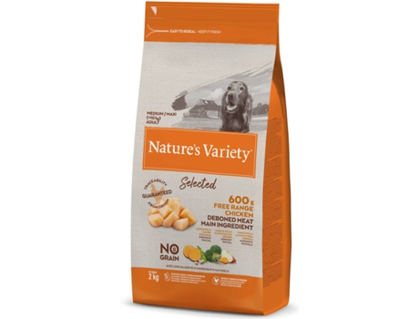 Pienso NATURES VARIETY Selected No grain Medium/Maxi Adulto Pollos de Granja