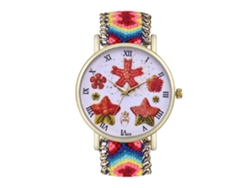 Reloj De Pulsera Unisex Con Movimiento De Cuarzo, 3,9 Cm De Diámetro, Correa De Lana Tejida.