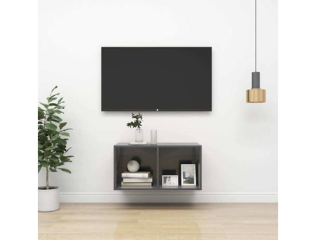 Mueble para la televisión VIDAXL Gris Madera contrachapada (37x37x72 cm)