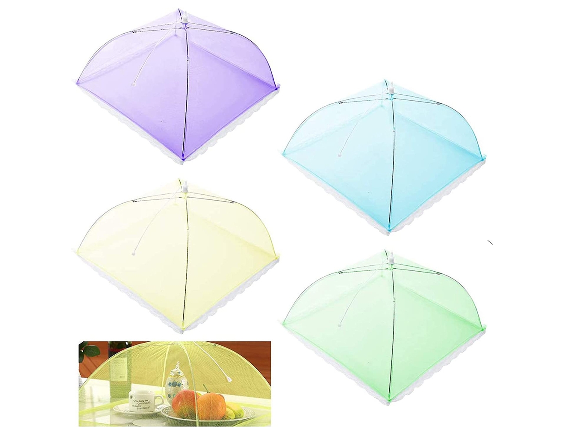 Funda para alimentos Homealexa, paquete de 6, plegable, para tartas, protección contra insectos, para comida, fruta, picnic y barbacoa, 44 x 44 x 30