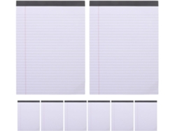 Blocs, hojas, papel, cuadernos, juego de 8 A5, 400, blanco, compacto
