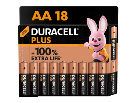 Juego de 18 pilas DURACELL Aa Plus