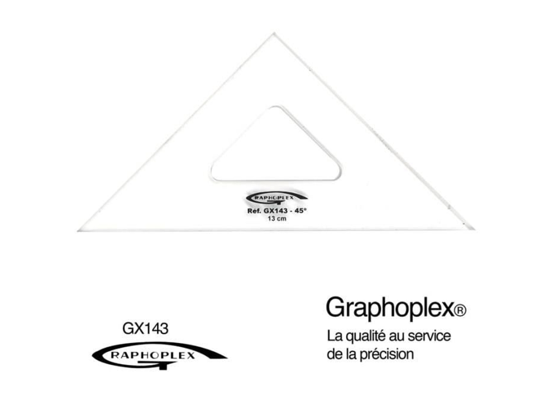 Cuadrado 45° 3 cantos rectos 13 cm - Color Graphoplex