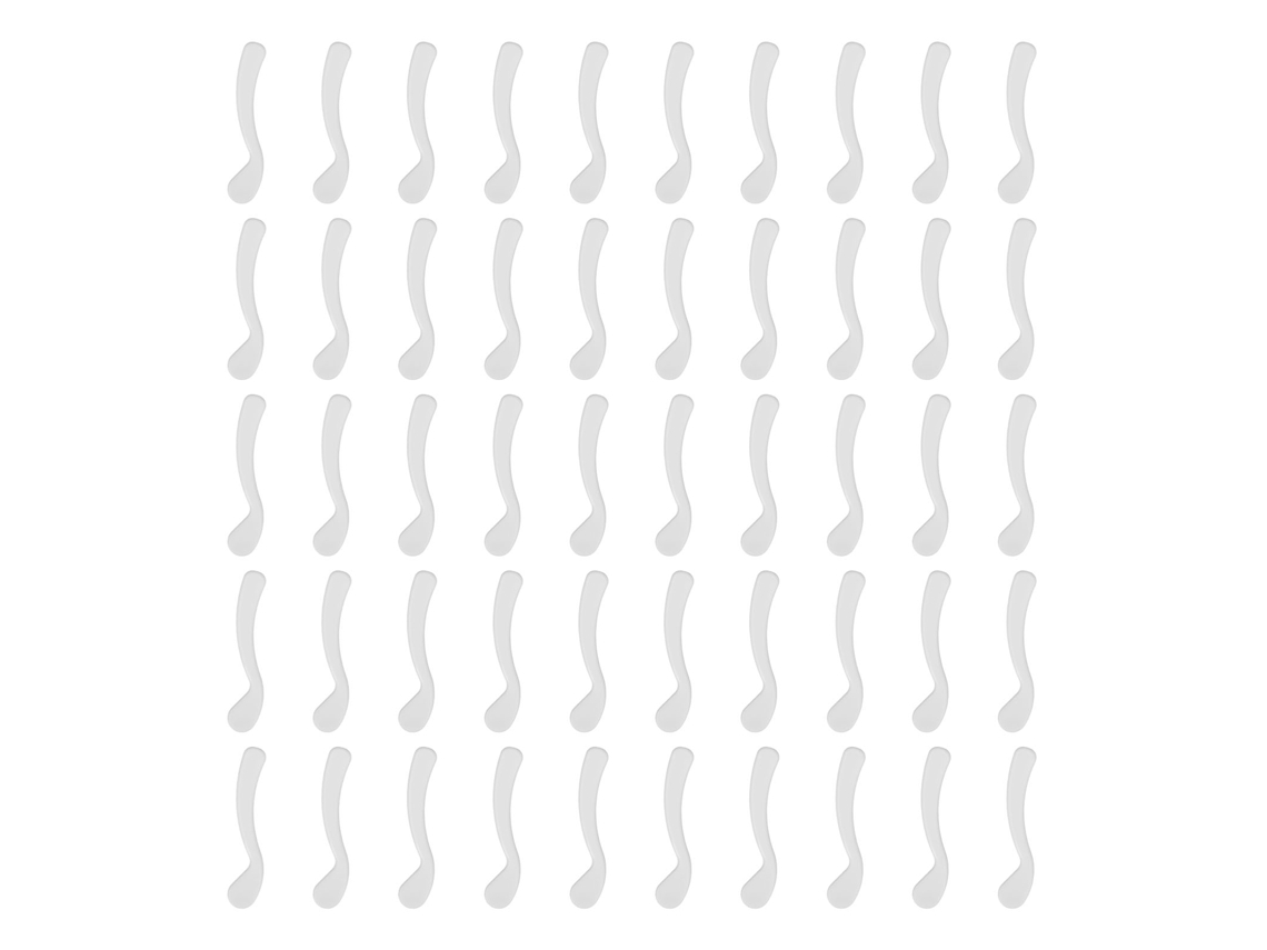 Espátulas curvas reutilizables Kkml-50 para maquillaje, mezcla y toma de muestras de cremas faciales, cremas para ojos y mascarillas.