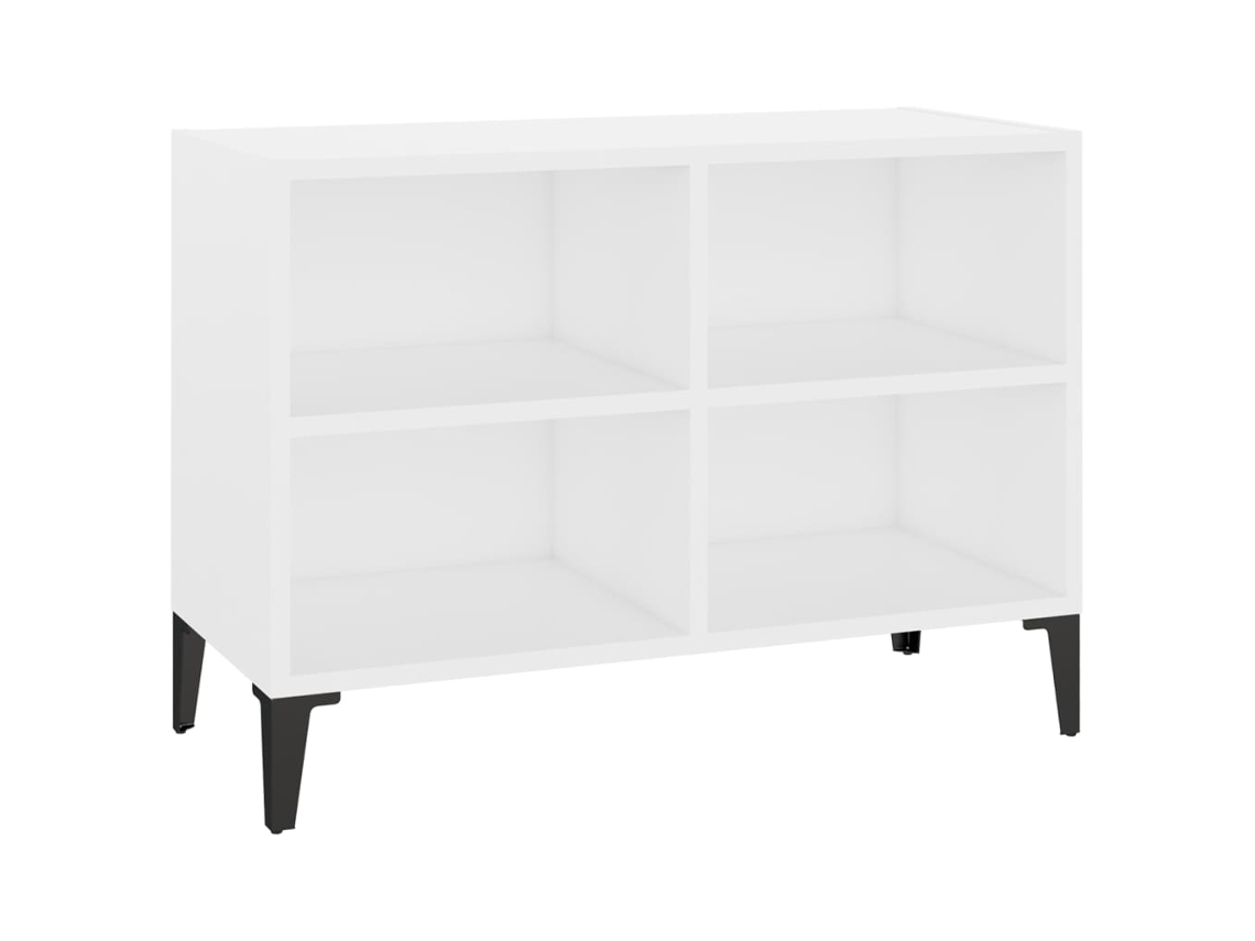 Mueble de TV con patas de metal, 69,5x30x50 cm, blanco, MAISON EXCLUSIVE