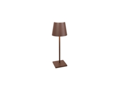 Lámpara de Mesa Poldina L Desk Corten LED recargable y regulable ZAFFERANO