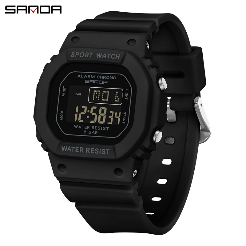 Reloj Digital (negro), Reloj Deportivo Impermeable De Moda Para Hombres Y Mujeres.