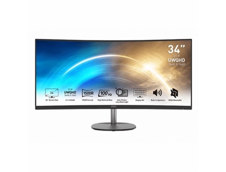 Monitor MSI Mp341cq (34'' - UltraWide Quad HD - IPS)