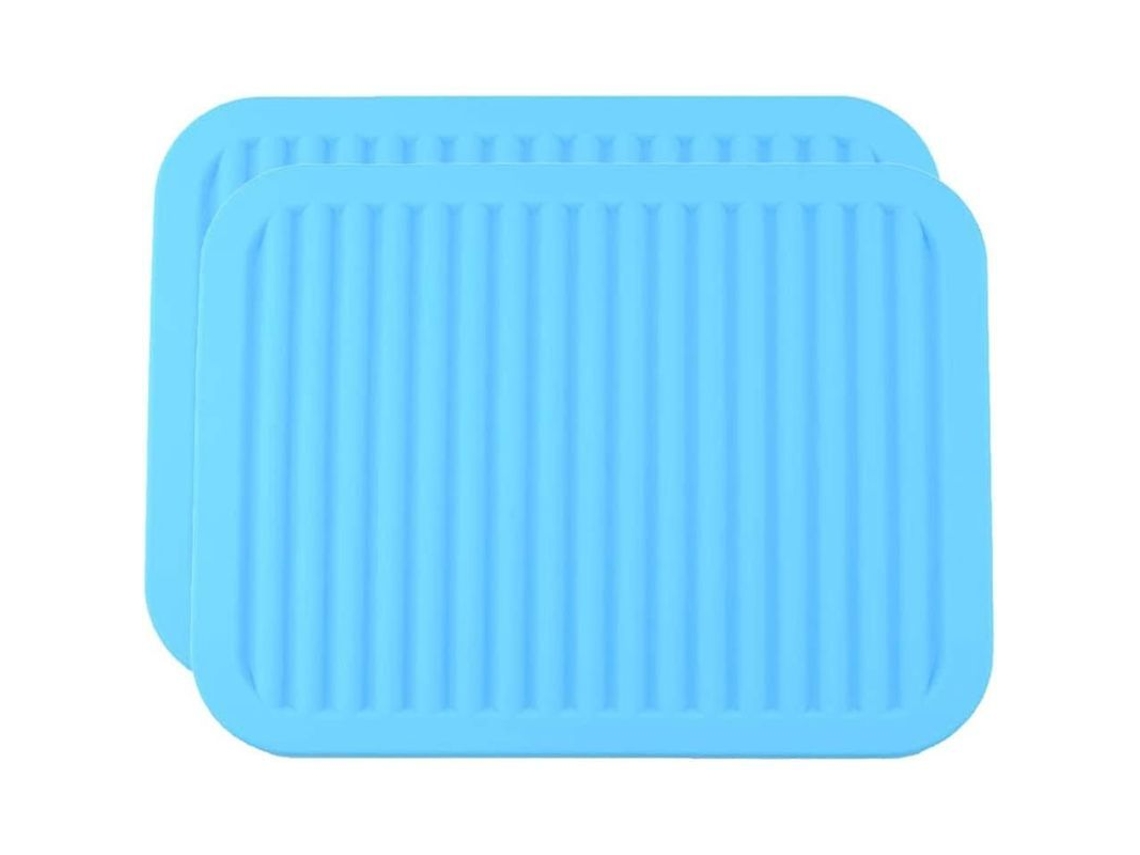2026-tapete De Mesa De Silicona Impermeable Antideslizante Protector De Calor Para Ollas Y Sartenes En Cocina Azul