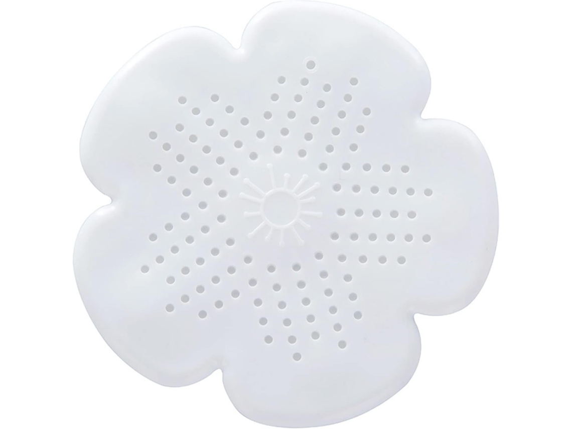 Filtro de ducha Jortmrd con ventosas para atrapar el cabello (blanco)