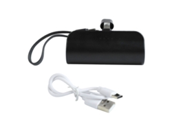 Cargador Portátil Ultracompacto De 5000 Mah, Mini Batería Externa De Bolsillo Negra