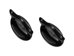 Mango Autoadhesivo 2 Piezas Para Nevera Armario Cajón, Abs Duradero, Sin Perforar, Negro