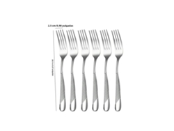 (tenedor De 6 Piezas) Juego De Cubiertos De Acero Inoxidable Silver Star Diamond: Cuchillo, Tenedor Y Cuchara