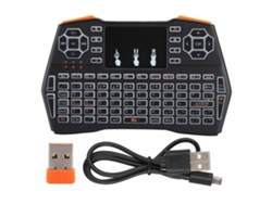 Teclado Sem Fio Mini Qwerty Com Touchpad I8 Plus Versão Led Backlit 2.4ghz Para Pc Tv Box