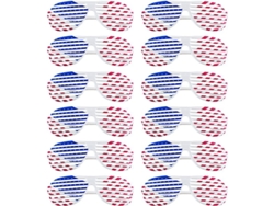 Gafas De Sol De Plástico Con Diseño Patriótico De La Bandera Estadounidense Para Fiestas Y Decoración (12 Pares)