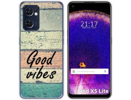 Carcasa Oppo Find X5 Lite 5G TUMUNDOSMARTPHONE Dibujos Madera 01 Multicolor
