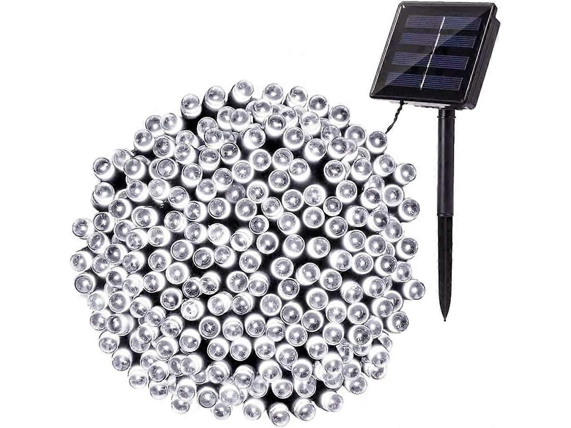 Rebe-luces De Cadena Solares Exteriores, 22m 200 Led 8 Modos (blanco Frío)
