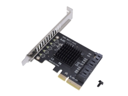 Tarjeta De Expansión Pcie X4 X8 X16 A 5 Puertos Serial Ata 3.0 3.1 6gbps Para Pc De Escritorio