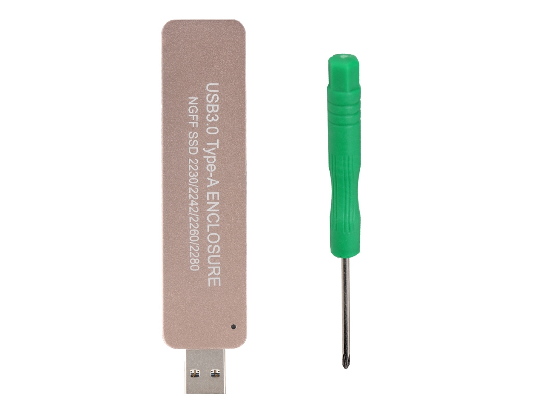 Caja Externa Para Ssd M.2 Ngff Portátil Usb3.0 Asm1153e Dorada