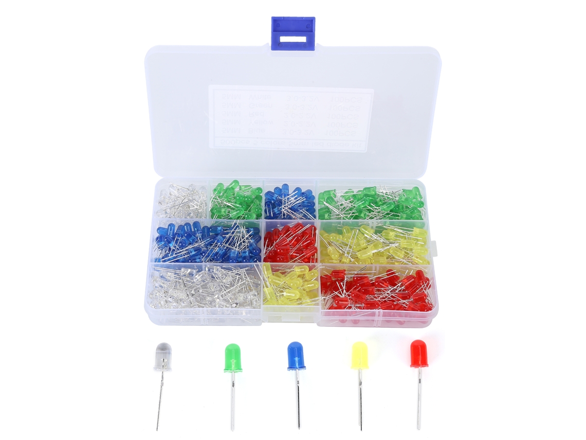 2026-500 Piezas Perlas Led 5mm Cabeza Redonda Pies Cortos Diodos Emisores De Luz Super Brillantes