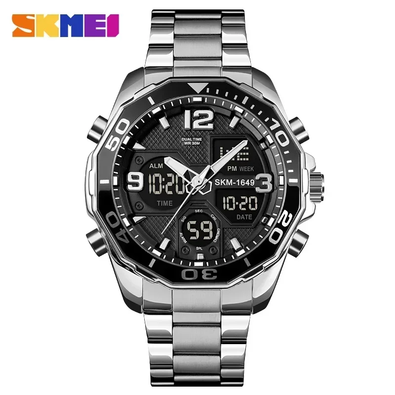 Reloj De Moda (plateado) Con Retroiluminación, Deportivo, Resistente Al Agua Y Alarma.